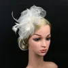 Feminina fascinadora fascinadora retro britânica grande clipe de cabelo floral cocktail festa de casamento hapsa de noiva decoração senhoras de cabeça