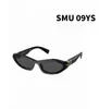 MUI MUI SMU 09YS SUNGLASSES CLASSIC Luxury Cat Eye Small Frame Glasögon Officiell webbplats Samma högkvalitativa PC Avancerade ark Solglasögon med låda