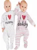 Mikrdoo Lovely Baby Rompers 2017 Newborn I Love Mummy Daddy Child Costum