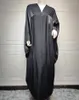 Etniska kläder mode batwing hylsa öppen mantel abaya muslimsk arabisk klänning dubai satin kaftan cardigan kimono turkisk islamisk ramadan