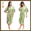 Summer Lingerie Pyjamas Womens Sleepwear Shek Robe Sexy V-colme Vêtements à manches longues Robe longue avec ceinture 14 Couleur