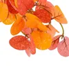 Decorative Flowers 5pcs Artificial Eucalyptus Stems Fall Leaves Autumn Branches Decor