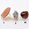 1PCS Metal Arm Affiche Stand Enel pour Gemstone Mineral Home Decor Minerals Fossils Rocks Geode Affichage Stands Crystals Holder