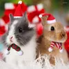 Hundkläder hamster juldräkt marsvin mini små husdjur föremål hatt halsduk huvudkläder kläder för chinchilla tillbehör
