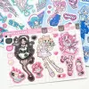 Y2K Handbook Autocollants coréens Alternative Character Stickers Ins Girl Tenfit Hot Girl Mobile Stickers