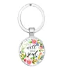 Zijn wil zijn weg mijn geloof bijbelvers citaat Key Chain Jeremiah Keychain Glass Dome Sieraden Christian Pendant Keyring Gifts5832513