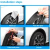 10ft bilbilar Fender Fares Arch Wheel Eyebrow Lip Protector Gummi Gjutning Trim Tätningsremsa för Ford VW Audi BMW Anti Scratch