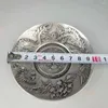 Decorative Figurines Exquisite Old Chinese Decorated Handwork Tibetan Silver Dragon Phoenix Plate