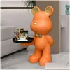 Oggetti decorativi Figurine decorazioni per la casa bambola bambola orso ornamento soggiorno soggiorno decorazione morbida decorazione del vassoio di benvenuto stat animale dhwsw