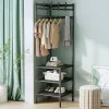 Laundry Shoe Hanger Clothes Foot Standing Coat Rack Floor Bedroom Clothes Rack Metal Wardrobe Modern Furniture