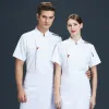 Chef Jacket Man Restaurant Bakery Cucina lavoro indossare abbigliamento estate a maniche corte traspirabili alimentari unisex uniforme chef unisex