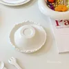 Płytki specjalne białe ceramiczne ceramiczne zachodnie obiadowe sałatkę deser owocowy miski płatkowe miski śniadaniowe zupa kuchnia