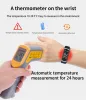 Браслеты 2023 T4 Wearfit подключенные интеллектуальные браслет измерение температуры тела умные часы для мужчин Женщины водонепроницаемые фитнес -трекер