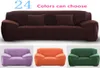 1234 Seater Sofa Kapak Polyester Düz Renk Slips Slip Cover Streç Mobilya Koruyucusu Oturma Odası Kanepe Yüksek Elastik SLI3088257