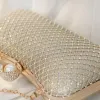 Red Diamond Clutch Bag Women Luxury Designer Handbag Rhinestone Shiny Party Clutch Purse Portable ladies Small Handbag B445