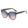 Lunettes de soleil 2024 Fashion Style All-Match Trend Personnalized Round Frame Ins Candy Color Big