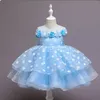 Pretty Purple Blue Pink Jewel Girl's Birthday/Party Dresses Girl's Pageant Dresses Flower Girl Dresses Girls vardagliga kjolar Kids 'Wear SZ 2-10 D409300