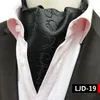 Conta de gravata masculina moda britânica Terno vintage de seda decote de seda gravata Paisley Casamento formal cravat Ascot Scrunch Self240409