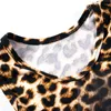 Abito da bale di abbigliamento da palcoscenico per bambina stampa leopardo morbido costume da ballo traspirante