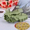 4pcs/set cookie cutters金型葉の形状プラスチック製のベーキング金型クッキーカッターフォンダンペストリー装飾ビスケットdiy金型キッチンツール