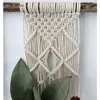 Decorative Plates Single Tier Organization Wood And Cotton Rope Handmade Wall Hanging Shelf