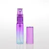 Depolama Şişeleri 5 PCS 4ML Mini Taşınabilir Renkli Cam Parfüm Şişesi Atomizer ile Boş Kozmetik Kaplar Seyir Sıvı Dispenser