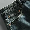 Jeans masculin basique simple vintage lavé denim bleu pour hommes pantalon hétéro