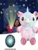 Fyllt djur med lätt projektor i magen tröstande leksaker Plush Toy Night Lights Cuddly Puppy Christmas Presents For Children Children3025481