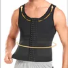 Slimming Belt Men Gynecomastia Compression Tank Top Waist Trainer Belt Slimming Sheath 4 Rows of Hook Shapewear Vest Tight Fitting Shirts Band 240409