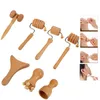 Massager facciale 1pcs Massagers Face GUA SHA Tools Wood Meridian Massage Kit Roller Lifting Facial Masajeador Scaraper 240409