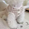 Odzież dla psa Spring Summer Pet Kittony Szczepiec cienki kamizelka w paski Mała i średniej wielkości rękawów Pullover Chihuahua Yorkshire