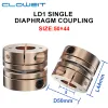 Cloweit Single Disc Coupler D50 L44 Flexibel diaphgramkoppling Elastisk gemensam styvmotor 8mm 10mm till 22mm