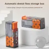 Portable Floss Storage Box Auto Refillable Oral Hygiene Care Floss Pick Floss Dispenser Innehåller 10 st.