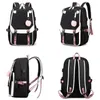 Aufbewahrungstaschen süße Mädchen Rucksack Frauen Daypack Bookbag mit USB -Ladung Port School Tasche 27L Campus Freizeitpackungen