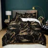 Sängkläder uppsättningar 3D -täcke omslagskudde Leopard Print Mönster 2/3PC Fashion Home Textiles Colorful Bedroom Decor Set