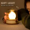 Candle Night Light Cute Kerosene Lamp Desktop LED Decorative Light USB Rechargeable Night Light Bedroom Creative Children's Gift