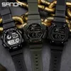 Montre-bracelets Sanda Top Brand Style classique Men Digital Watch Military Sports Montres Fashion Imperproof Electronic Wrist Shockproof