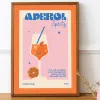 Affiche nordique Rétro Cocktails Aperol Spritz Canvas Peinture Vintage Art Print minimalisme Modern Wall Picture Kitchen Home Decor