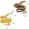 Realistische gouden nep slangspeelgoed rubber slang figuur voor Halloween -grap rekwisieten dieren meubels artikelen
