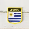 Uruguay National Flag brodery Patches Badge Shield and Square Shape Pin un ensemble sur la décoration de sac à dos du brassard en tissu