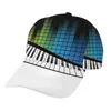 Bollmössor unisex utomhus sport solskyddsmedel baseball hatt som kör visir cap piano tangentbord och anteckningar