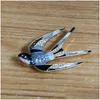 Broches d'épingles 6pcs / lot bijoux bijoux en métal oiseau émail llow broch gouttes livraison dh8bl