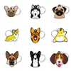 1pcs PVC Cute Dogs Keetchain Pastore tedesco Koki Keyring Kids Regalo di compleanno Gadget per man per le forniture per le principali accessori per auto