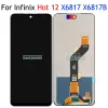 Zwart 6,82 inch voor Infinix Hot 12 Hot 12 Play NFC X6816 X6817 LCD Display Touchscreen Digitizer Paneel Assembly / met frame