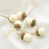 Vaser filt Acorn Bunches Xmas Hanging Prornment Festival Pine Cone Style Pendants Fall Wreath