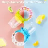 Baby Silicone Nipple Chew Juice Pacifier Fruktmatning Nippel Färsk mat nibbler PACIFIERS matare Juicer Tat PACIFIER -flaskor