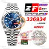 Sky Dweller 336934 A2824 Automatic Mens Watch ZF 42 мм синий циферблат 904L Jubileesteel Bracelet Super Edition с Smae Serial Card Watches Puretime Reloj Hombre Eta Ptrx