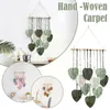 Tapestries Leaf Macrame Wall Hanging Boho Room Home Decor Woven Decoration Tapestry Living Gift Aesthetic Wedding X0N1