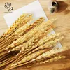 Decorative Flowers Natural Dried Wheat Ears Bouquet For Shop Openning Decor Wedding Home Plants Stalks Pampas Living Room Autumn Decoration