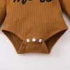 0-24m pasgeboren baby babymeisjes ruche t-shirt romper tops leggings pant outfits kleding set lange mouw herfst winterkleding